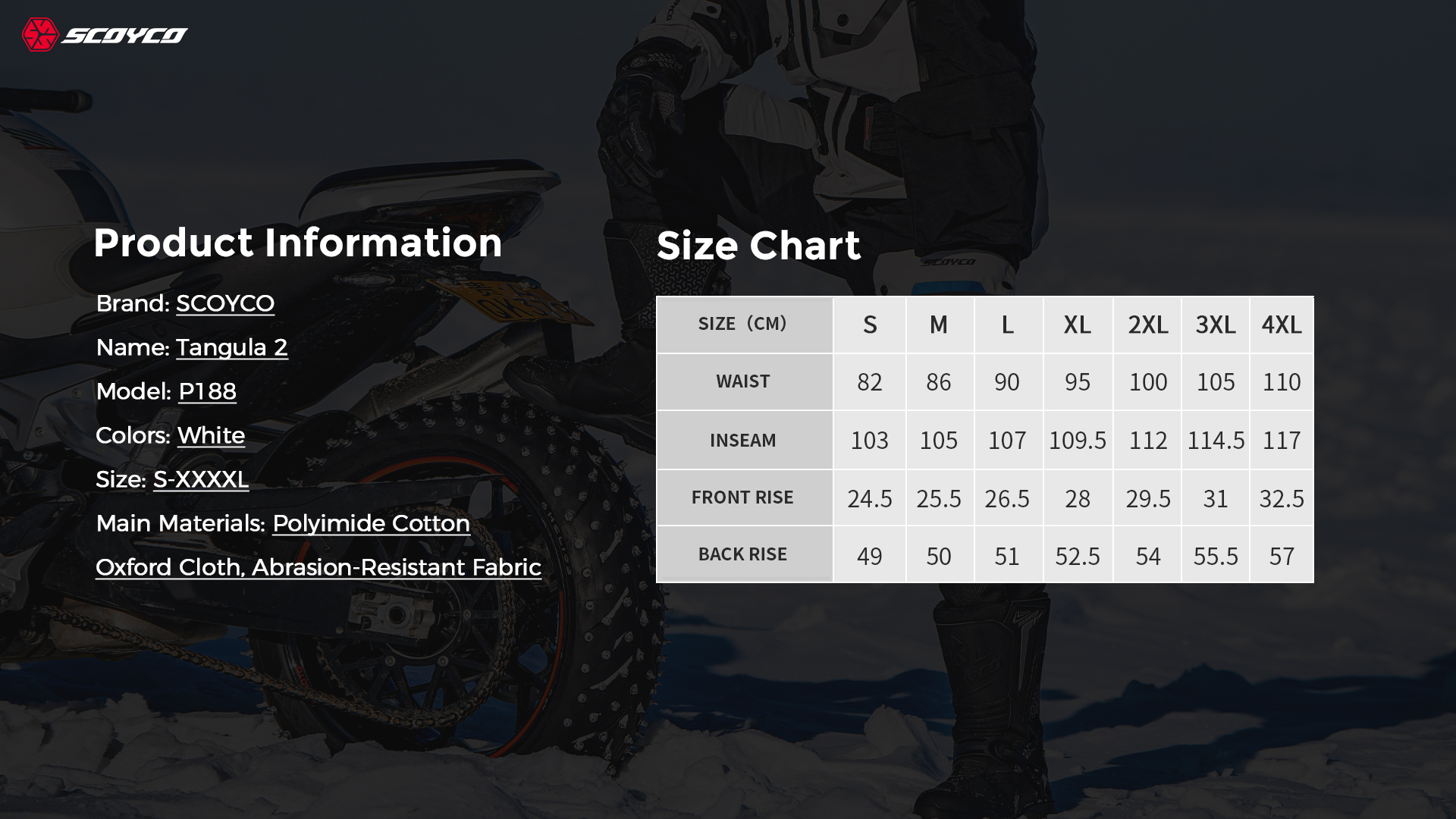 Motorcycle pants with knee armor