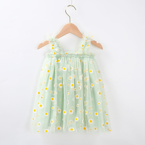 Girls Clothes Kids Flower Print Summer Casual Dress Clothing Manufactory
