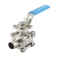 Weld Hygienic Ferrule End 3pc manual de bola válvula