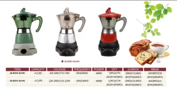 4 cup coffee maker electric espresso coffee