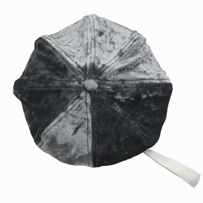 2024 Autumn Winter Smooth Shiny Polyester Velvet Beret Hat