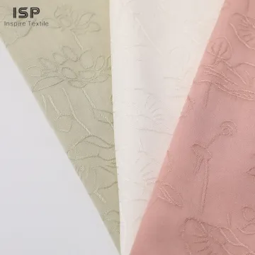 Rayon Custom Twhite Jacquard Dress Fabric