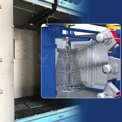 Gear Box Q378 Spinner Shot Blaster for Alloy Wheel Shot Blasting