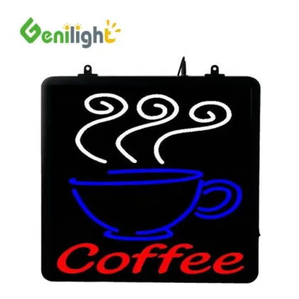 CE RoHS Certified Genilight 22x13 Inch LED Advertising Light Box - Espresso Neon Sign