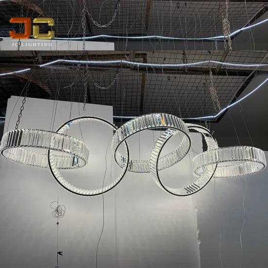 JC LIGHTING Adjustable Height Kristal Pendant Light for Long Dining Table