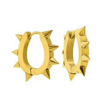 Stainless Steel CZ Multi-color Star Earrings of David Huggie