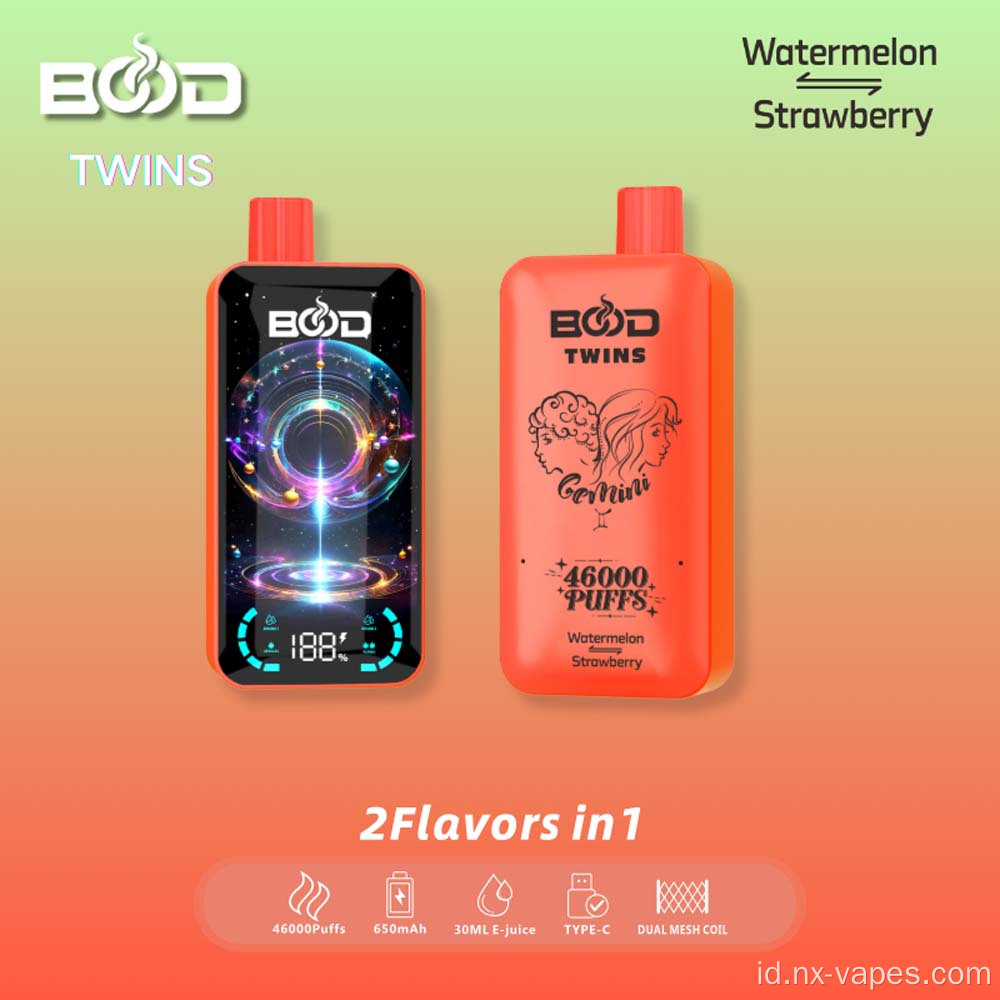 Seleksi rasa kembar Bood 46000 Puffs Grosir