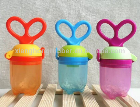 New products FDA standard 100% food grade rubber silicone baby food feeder pacifier