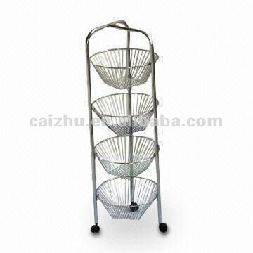 Metal Vegetable Fruit Holder 4 Tiers