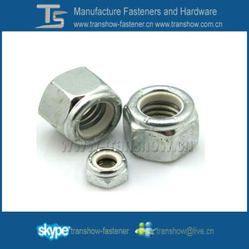 ANSI/ASME NE pattern steel hexagon nylon lock nut in stock