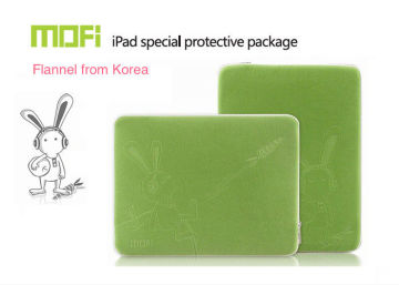Green Flannel Laptop Apple Ipad Protective Cases With Customized Sizes / Styles