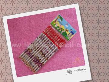 round,laser,shrink film,dipped color pencil-7inch(monkey pic)