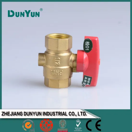 brass valve for solar system/butterfly handle/female & female