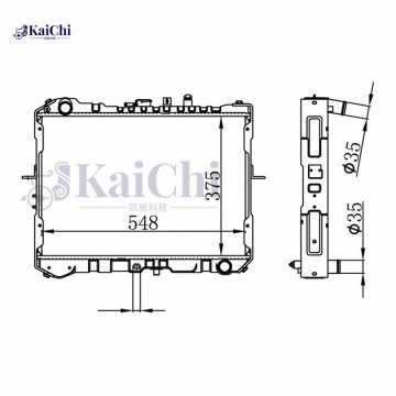 0K71E15200A Radiador Kia Besta Diesel Van 2.2d 1996-2003