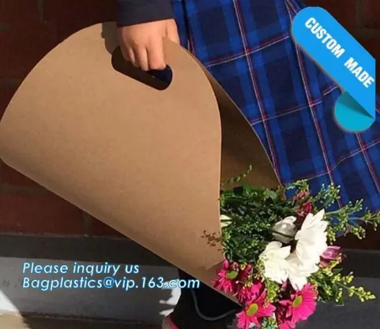 cheap price flower pot carrier, paper tray carrier for flowers, Packaging Flower Box Carrier with ribbon handle