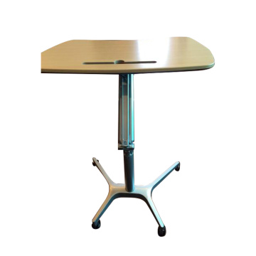 Meja pneumatik berdiri kolom tunggal yang dapat disesuaikan