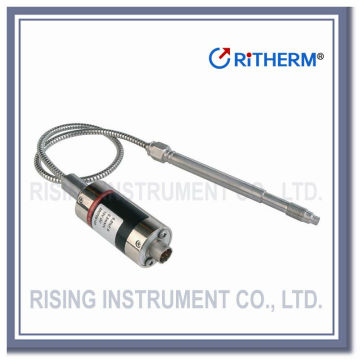 Melt pressure transmitter with rigid stem