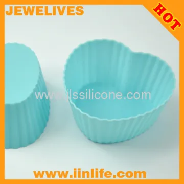 Semi-transparent Heart Shape Silicone Bakeware Cake Mold 