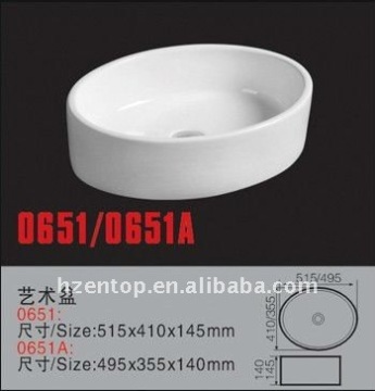 Vanity top counter top ceramic basin wash basin EAB-0651/0651A