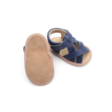 Sandalias para niños pequeños de moda azul oscuro