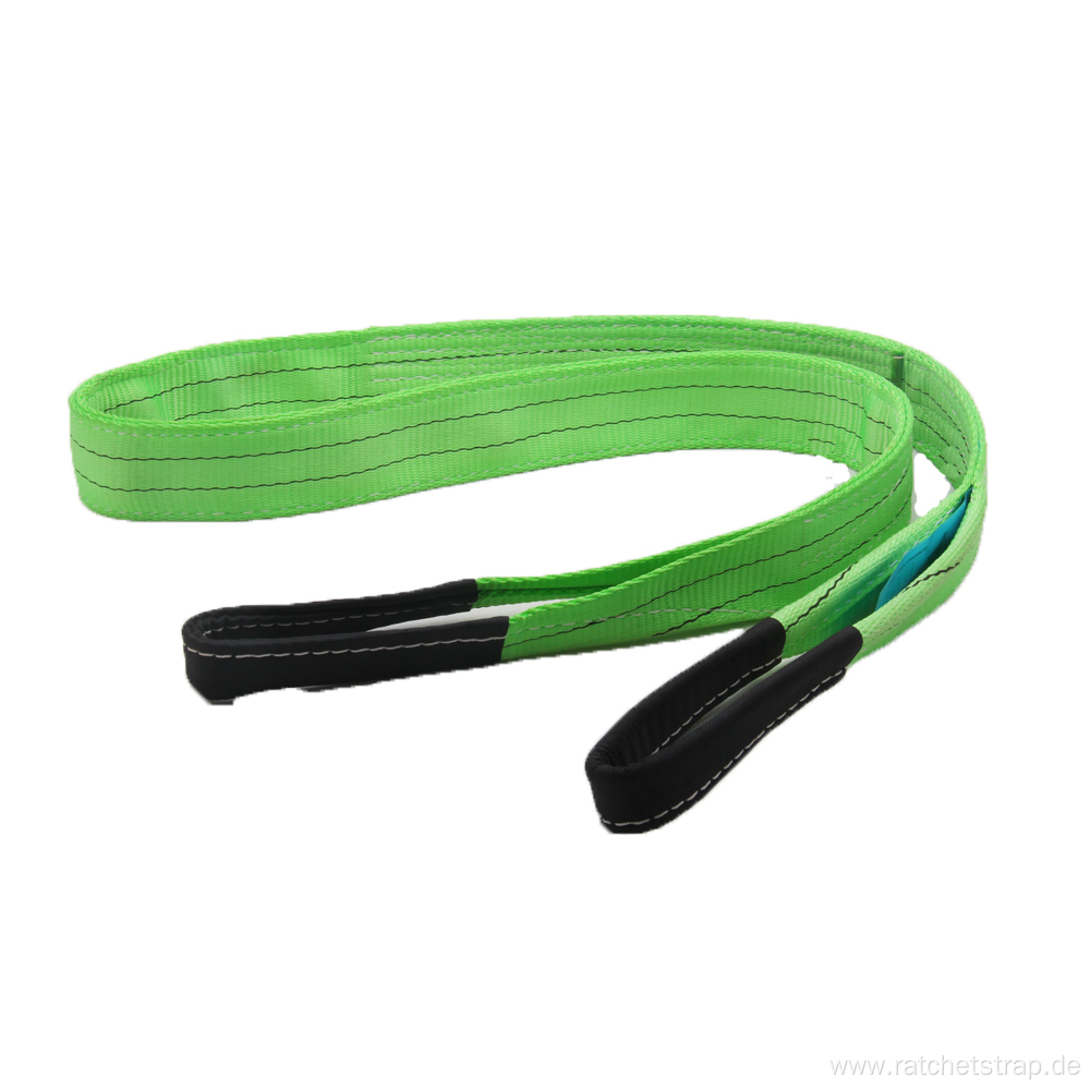 Green 2 Ton Polyester Lifting Webbing Sling with CE Certificate