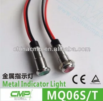 CMP small 6mm metal waterproof ip68 12v dc indicator light