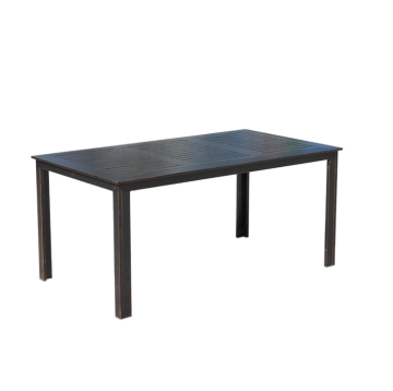 Waterproof Black Garden Outdoor Dining Table Wood