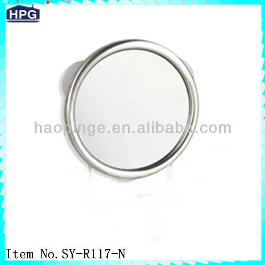 Metal Frame Round Suction Bath Mirror