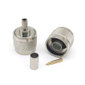 Straight Crimp Solder N Male Plug Coaxial Connector