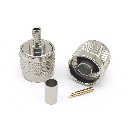 Straight Crimp Solder N Male Plug Coaxial Connector