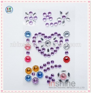Promotional custom design decorative jewelry crystal diamond rhinestone sticker