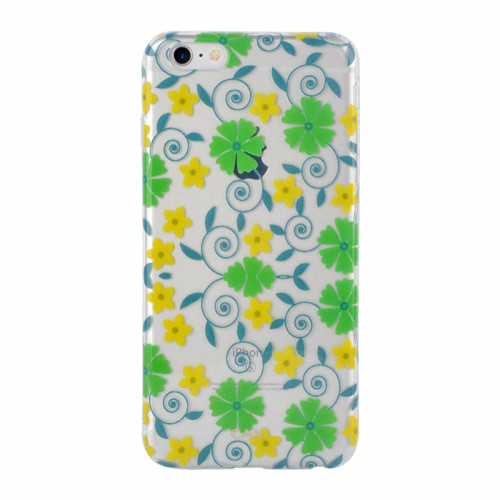 Durable Trantsparent IML Flower Series TPU Case for iPhone6