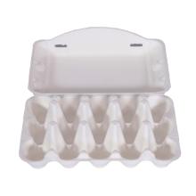 Biodegradable unprinted paper pulp egg packaging cartons