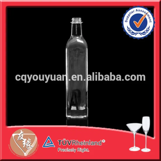 500ML Square Olive Bottle Oil Glass With Screw Top