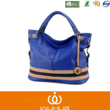 2014 Latest Large Blue Pu Hobo Handbags for Women