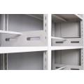 White 5 Tier Library Bookcase Metal Bookshelf