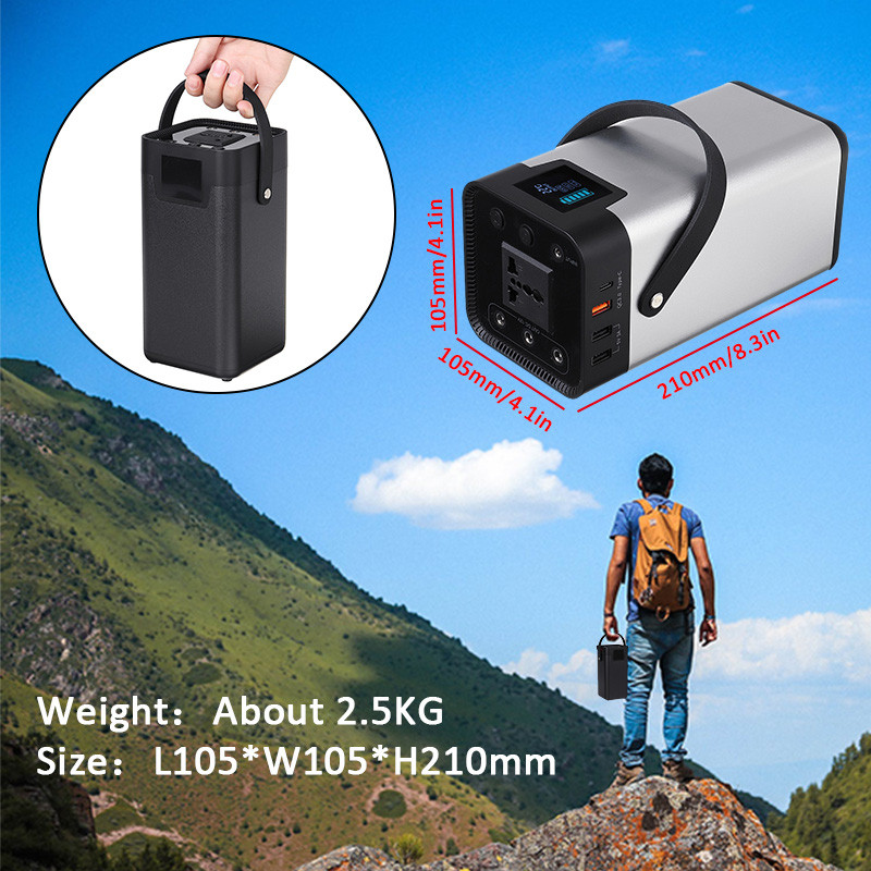 54600mAh Power Bank 200W Portable Solar Generator Energy Storage Mobile Power Supply 110/220V Outdoor UPS Battery Charge Storage