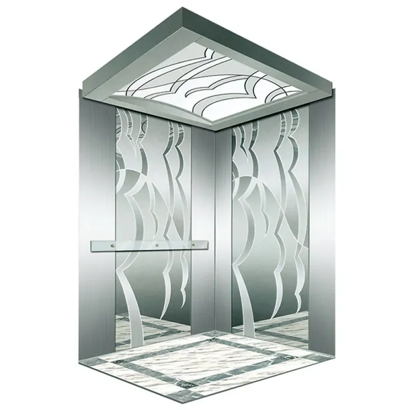 1.75m/s AC Machine-Room-Less Passenger Elevator with Hairline Stainless Steel