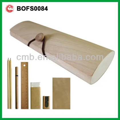 NATURE SKIN WOOD PENCIL CASE SET