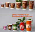 Personalizzato stampato Verticle ripple tazze di carta caffè caldo, tazze di caffè su misura ripple caffè tazze di carta, Kraft doppia Wa