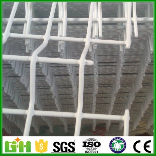 Weld Wire Mesh Fencing dengan Post Screw Ground