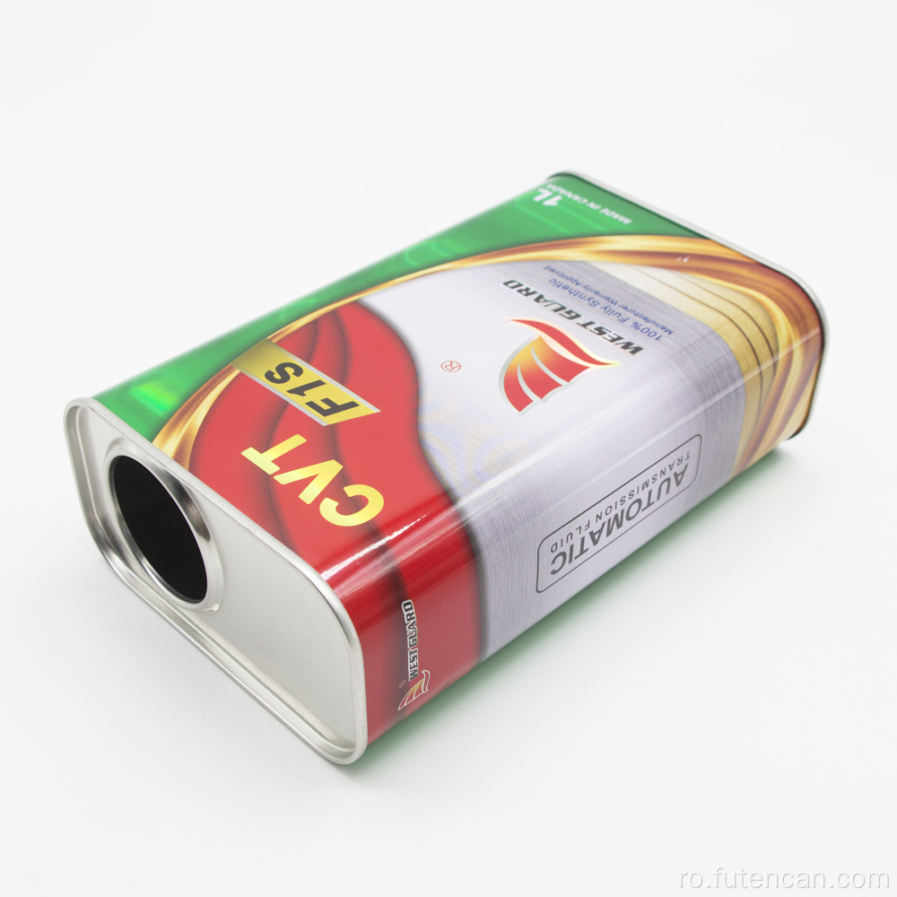 Cutie de tablă dreptunghiulară cu capac din plastic