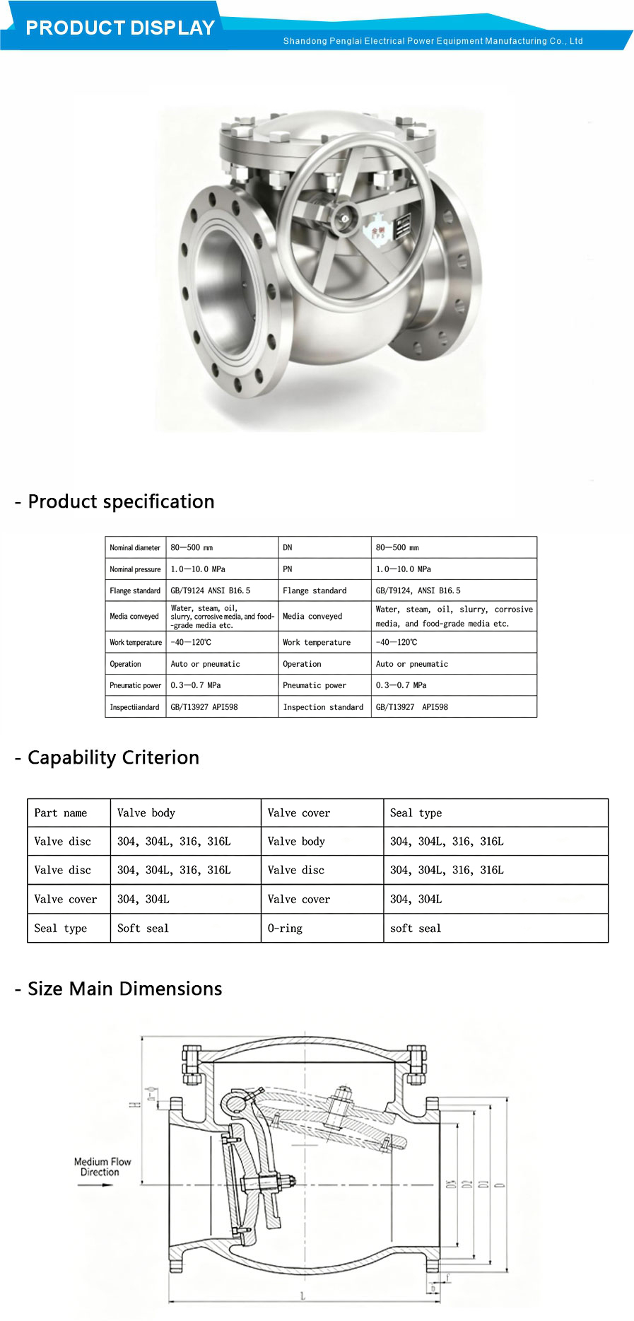 Wide Bore Stainless Steel Valve