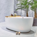 Pedestal Jacuzzi Tub Luxury Indoor Bathroom Hydrotherapy 1 Person Hot Bathtub