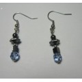 Hematite Earring with silver color finding