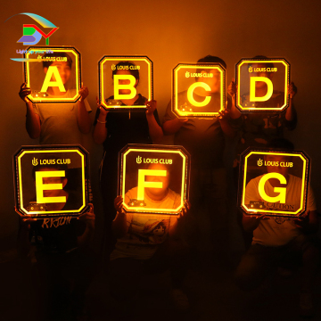 LED Glowing Acrylic Signs for Club and Party Ambiance
