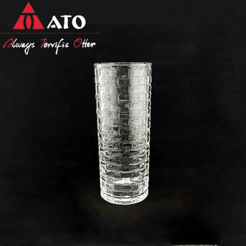 Vaso de vaso de vidro transparente de vasos decorativos de ornamentos