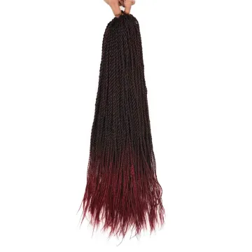 Wholesale Ombre  24 inch Synthetic Braiding Hair for Women Senegalese Twist Hair Crochet braids