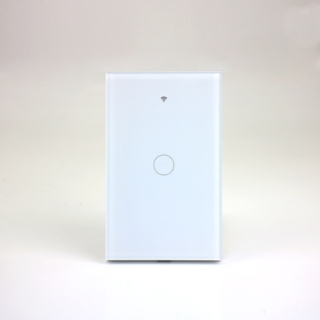America 1 2 3 Gang Glass Panel Smart WiFi Touch Wall Light Switch with Tuya Remote Voice Control