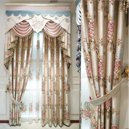 Luxury European jacquard high-precision blackout curtains